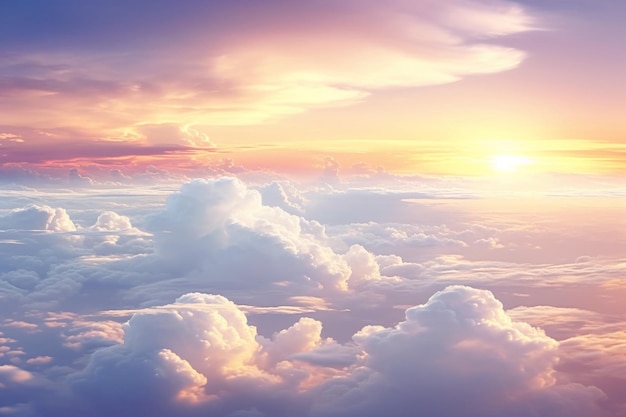 Natur Dämmerungshimmel und Cumulus-Wolke am frühen Morgen schönes Hintergrundbild