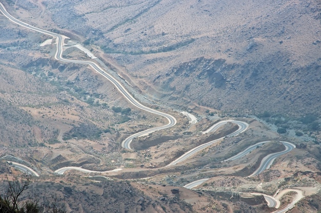 Natur des Hejaz-Gebirges in der Nähe der Stadt Taif in der Provinz Mekka Saudi-Arabien