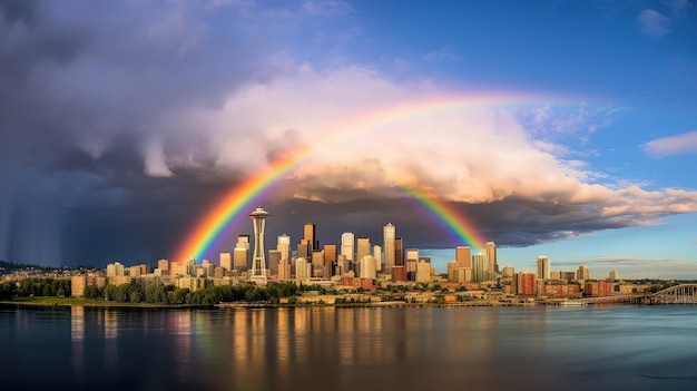 Natur Himmel Regenbogen-Hintergrund