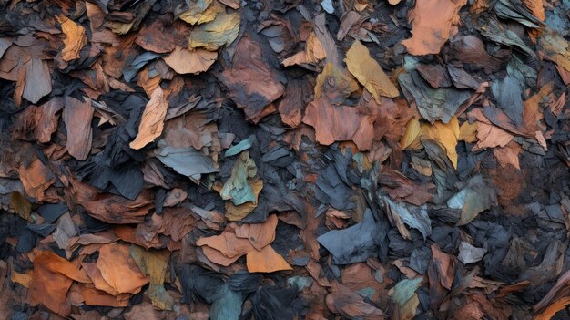 Foto natur-inspirierte tarnung organische skulptur in dunkel schwarz und orange