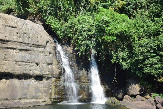 Foto natur mit wasserfall