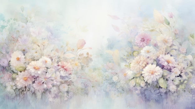 Natur-Pastellblumen-Hintergrund elegant