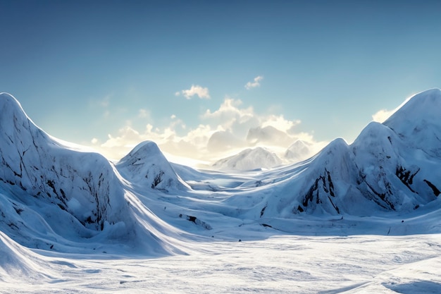 Natur Schnee Berge Landschaft 2