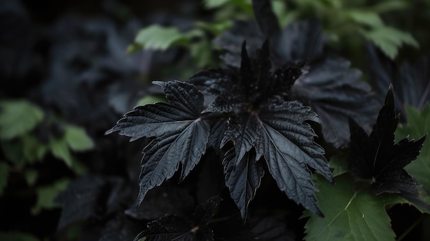 Natur schwarze Blätter