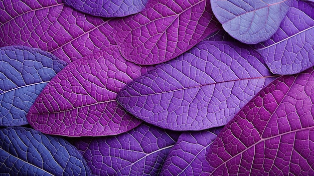 Foto natural macro texture of beautiful leaves purple and blue generative ai