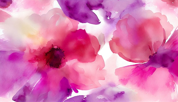 Naturaleza abstracta flores coloridas en IA generativa rosa y púrpura