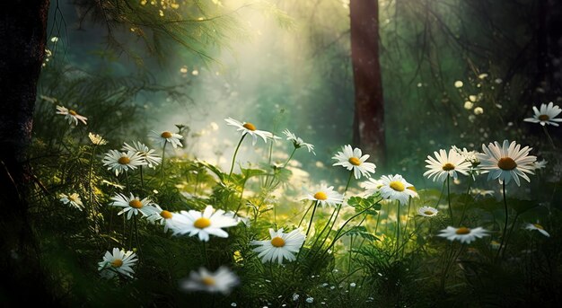 La naturaleza abstracta de la primavera El fondo de la flor de la primavera genera ai