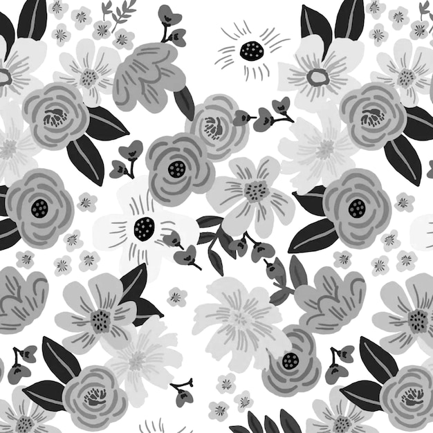 naturaleza botánica sin costuras ilustración del patrón de primavera de la flor de la flor