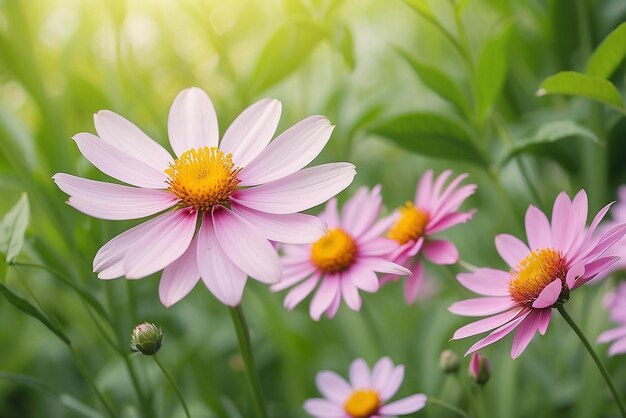 Naturaleza floral con espacio de copia usando como fondo o papel tapiz