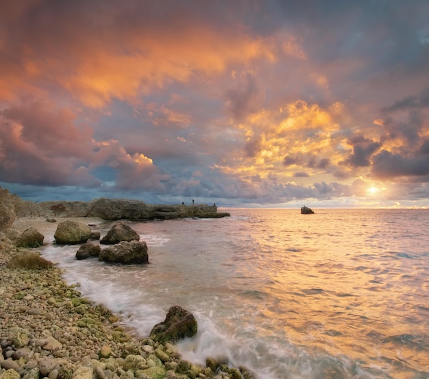 Naturaleza hermosa del paisaje marino