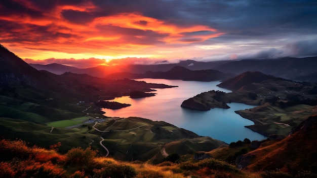 Foto la naturaleza hermoso diseño de fondo de papel tapiz paisaje