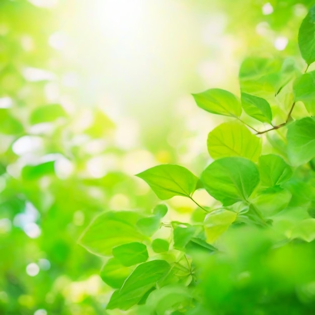 La naturaleza de las hojas verdes en el jardín en verano bajo la luz del sol Plantas de hojas verdes naturales