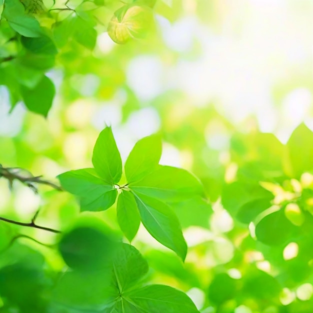 La naturaleza de las hojas verdes en el jardín en verano bajo la luz del sol Plantas de hojas verdes naturales
