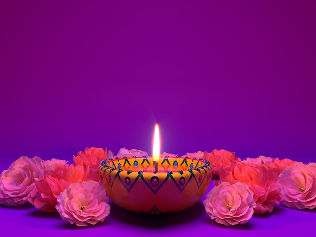 Naturaleza muerta para la celebración de diwali