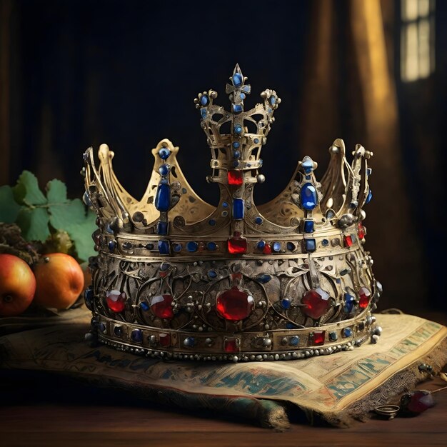 Una naturaleza muerta de una corona real medieval