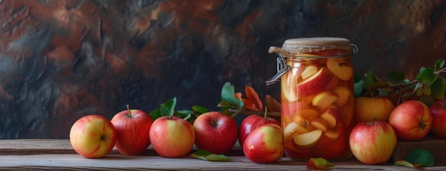 Naturaleza muerta con manzanas y frasco