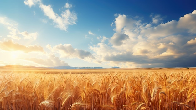 La naturaleza nublada por el sol, el cielo, el paisaje de verano.