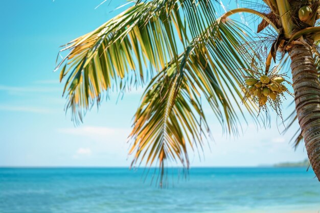 Foto naturaleza de la playa tropical paisaje de verano