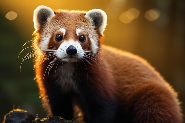 En la naturaleza un retrato detallado de una comadreja en el corazón del bosque