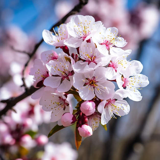 Naturalezas Elegancia Prunus Cerasoides Hermosas flores silvestres en la naturaleza