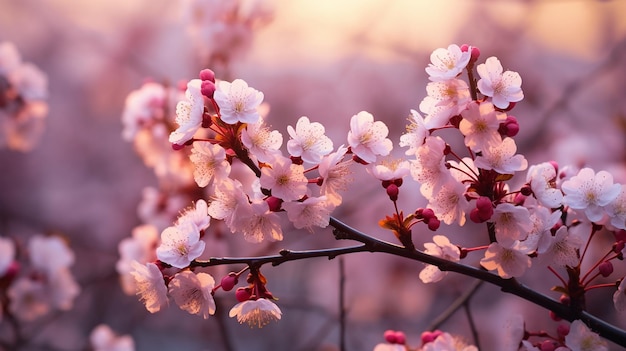 Naturalezas Elegancia Prunus Cerasoides Hermosas flores silvestres en la naturaleza