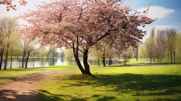 Naturansicht Frühlingsgraslandschaft