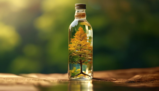 Naturbaum in der Flasche