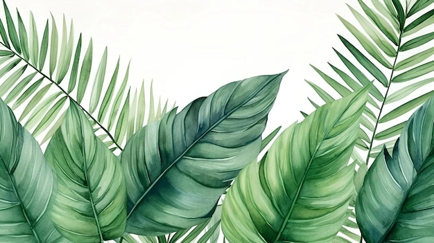 Naturblatt im Hintergrund mit Aquarell-Stil