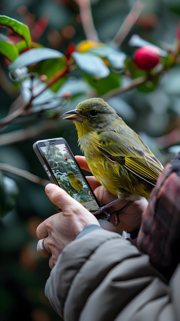 Foto nature blogging bird watcher tira fotos ultra-realistas de aves raras com smartphone para a natureza