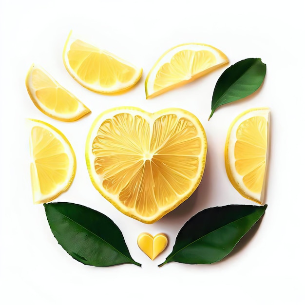 Nature's Embrace Lemon Heart Generative KI