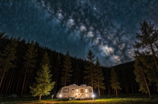 Nature's Night Canvas Camping unter den Bäumen