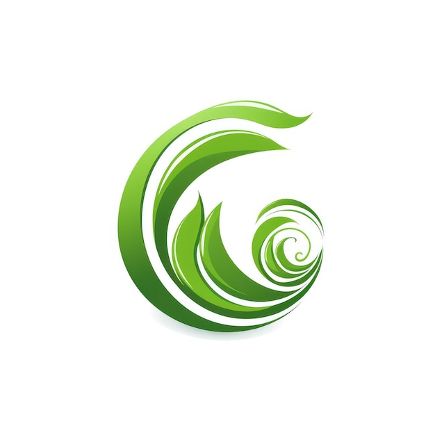 Nature's Swirl, um logotipo comercial vibrante de suplemento de kratom em um fundo branco