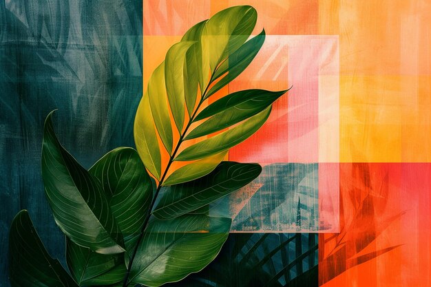 Natures Intersection Collage zeitgenössische Kunst mit modernem Design