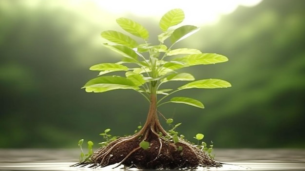 Natureza crescimento árvore planta folha fundo da raiz da água