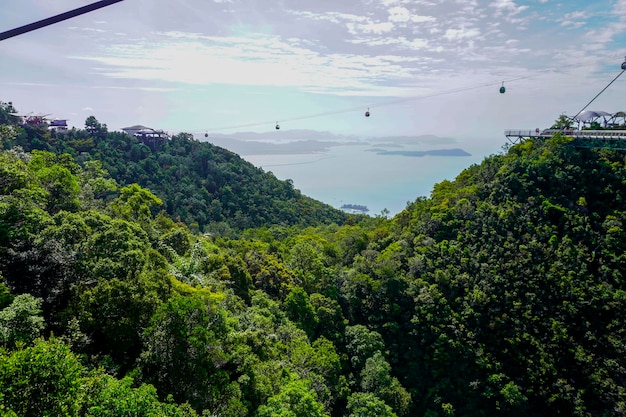 Natureza da ilha de Langkawi na Malásia Montanhas e selva