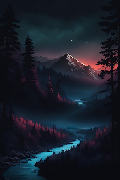 Natureza das Montanhas Escuras