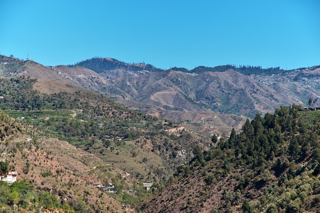 Natureza em Malam Jabba perto das montanhas Hindu Kush do Himalaia, Paquistão