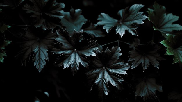 Natureza folhas negras