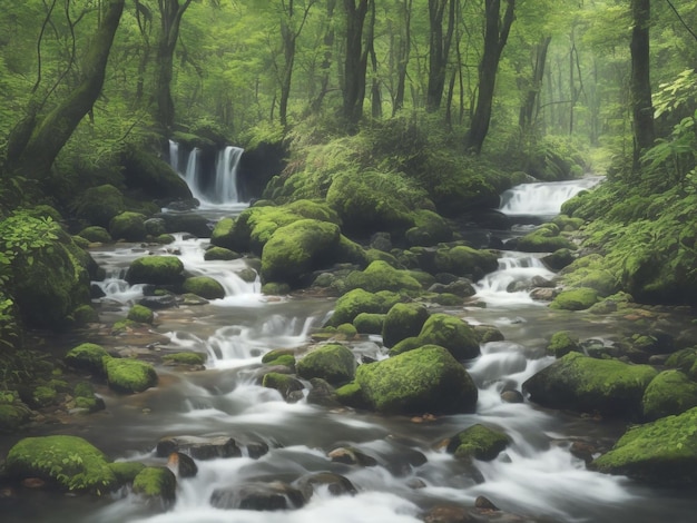 natureza linda close up imagem gerada por IA