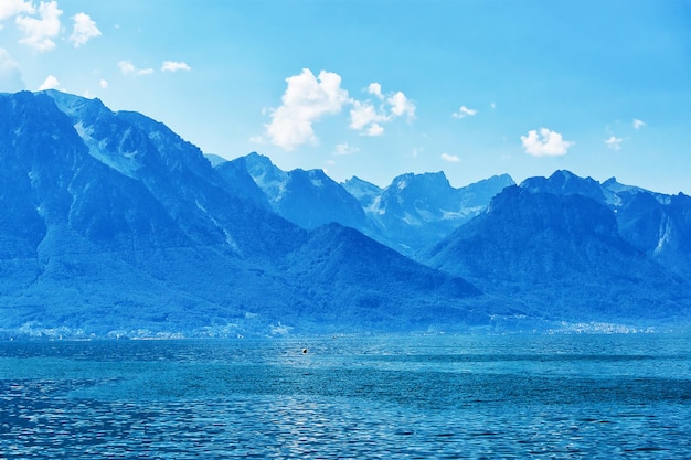 Natureza no Lago de Genebra Riviera em Montreux, cantão de Vaud, Suíça