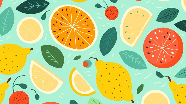 natureza texturizada frutos de jackfruit padrão sem costura fundo de cores vivas