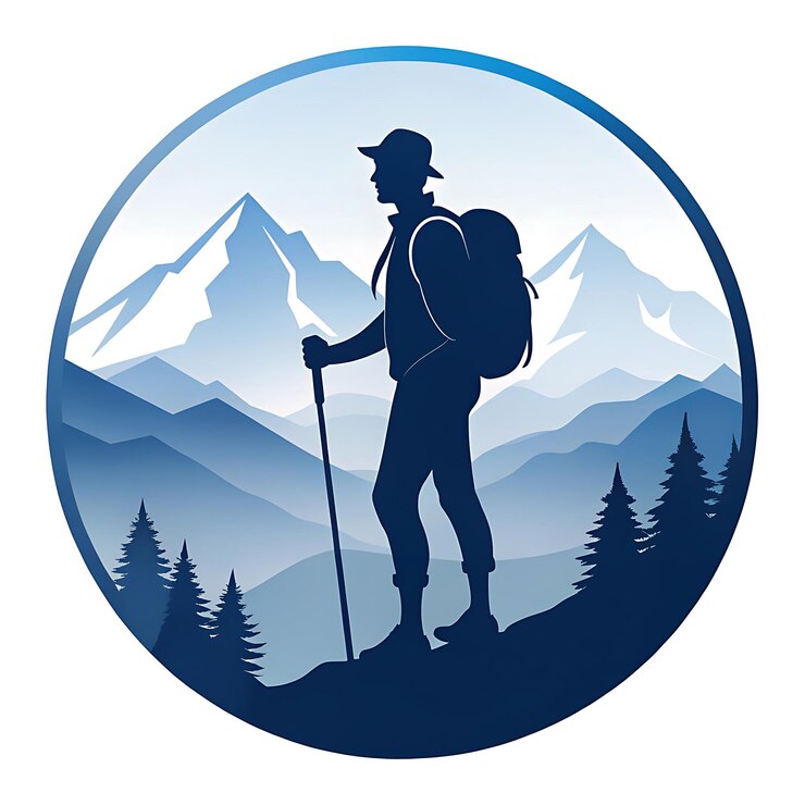 Foto naturfotografie wanderer mit rucksack von rocky stream
