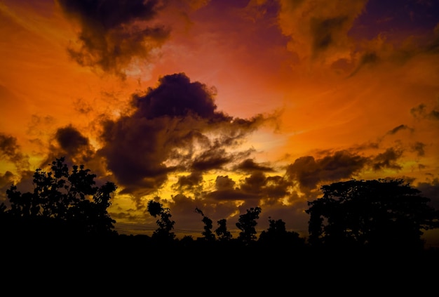 Naturkulisse morgens bei Sonnenaufgang