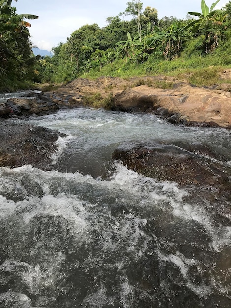 naturlandschaft flusswasser mit bergfelsen