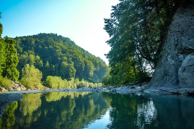 Naturlandschaft Grüner See Schöne Farben in Europa