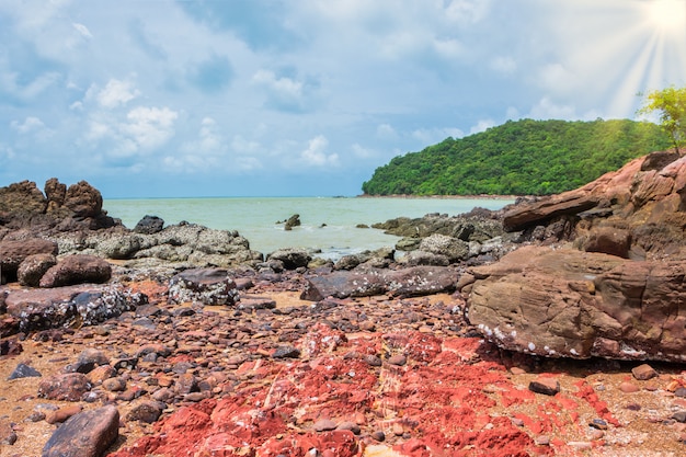 Foto naturlandschaft, küste und felsen