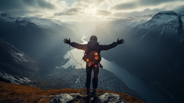 Foto naturlandschaftsfotografie im berggebiet, umweltschutz