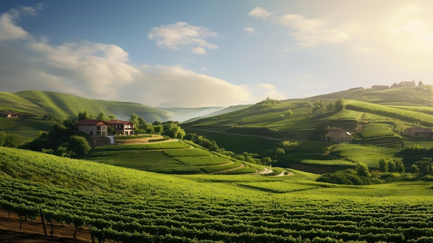 Naturtourismus-Szene Graslandschaft