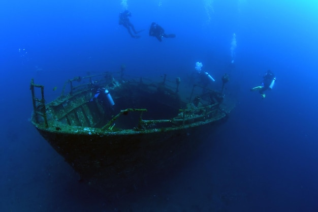 Naufragio del barco Boga. Vida marina de Tulamben, Bali, Indonesia.