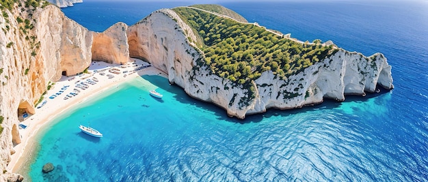 Navagio Strand Insel Zakynthos Griechenland Generative KI